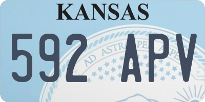 KS license plate 592APV