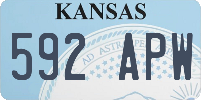 KS license plate 592APW