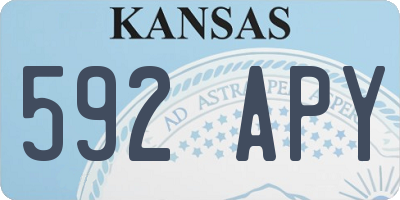 KS license plate 592APY