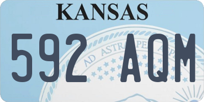 KS license plate 592AQM
