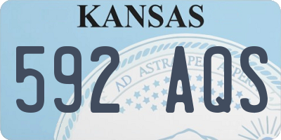 KS license plate 592AQS