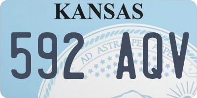 KS license plate 592AQV