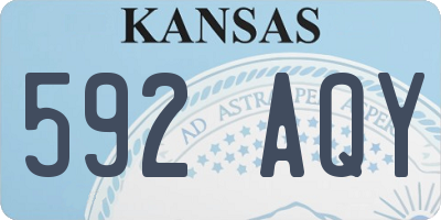KS license plate 592AQY