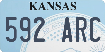 KS license plate 592ARC