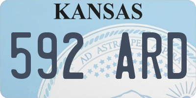 KS license plate 592ARD