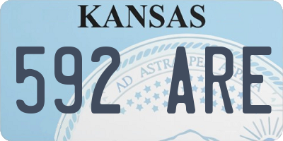 KS license plate 592ARE