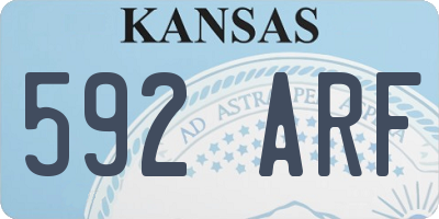 KS license plate 592ARF
