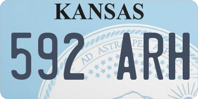 KS license plate 592ARH