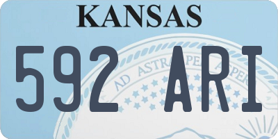 KS license plate 592ARI