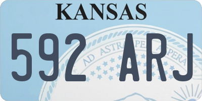 KS license plate 592ARJ