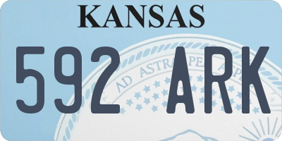 KS license plate 592ARK