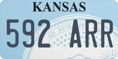 KS license plate 592ARR