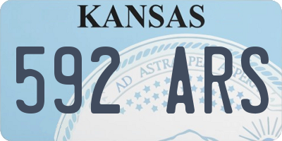KS license plate 592ARS