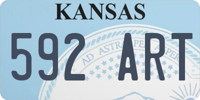 KS license plate 592ART