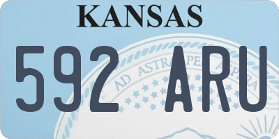 KS license plate 592ARU