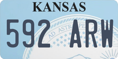 KS license plate 592ARW