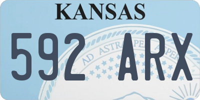 KS license plate 592ARX