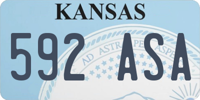 KS license plate 592ASA