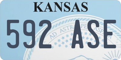KS license plate 592ASE