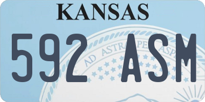 KS license plate 592ASM