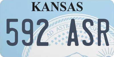 KS license plate 592ASR