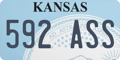 KS license plate 592ASS