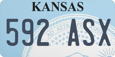 KS license plate 592ASX