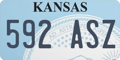 KS license plate 592ASZ
