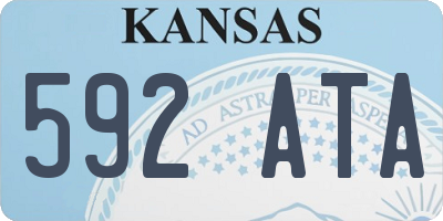 KS license plate 592ATA