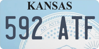 KS license plate 592ATF