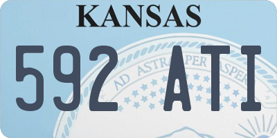 KS license plate 592ATI