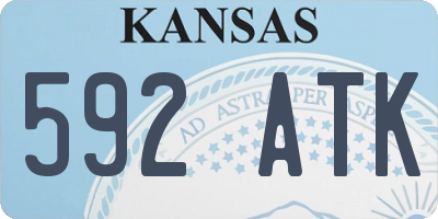 KS license plate 592ATK