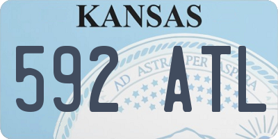 KS license plate 592ATL