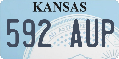 KS license plate 592AUP