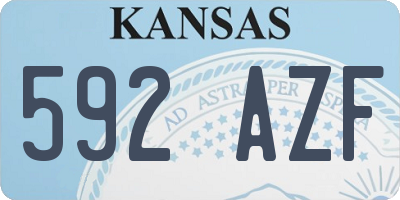 KS license plate 592AZF