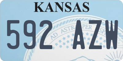 KS license plate 592AZW