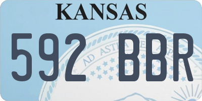 KS license plate 592BBR