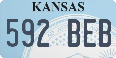 KS license plate 592BEB