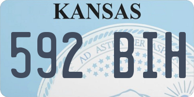 KS license plate 592BIH