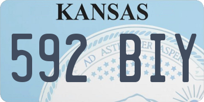 KS license plate 592BIY