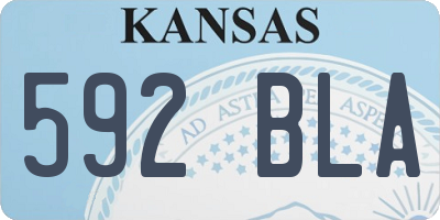 KS license plate 592BLA