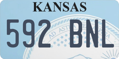 KS license plate 592BNL