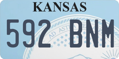 KS license plate 592BNM