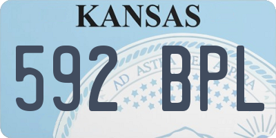 KS license plate 592BPL