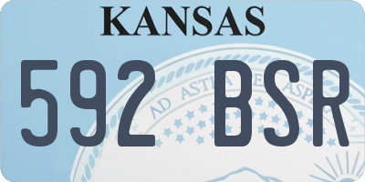 KS license plate 592BSR