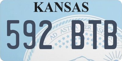 KS license plate 592BTB