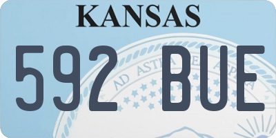 KS license plate 592BUE