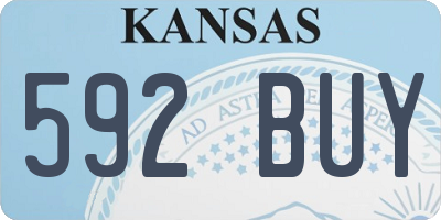 KS license plate 592BUY