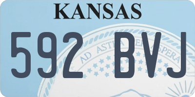KS license plate 592BVJ