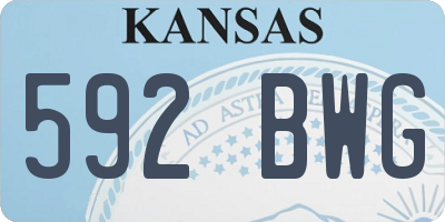 KS license plate 592BWG
